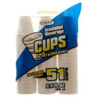 ขายส่ง แก้วโฟม , ถ้วยโฟม ยี่ห้อ Dart 6.4oz 51 ใบ/แพ็ค ( สินค้าจากอเมริกา )