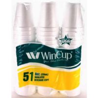 ขายส่ง แก้วโฟม , ถ้วยโฟม ยี่ห้อ WinCup 8oz 51 ใบ/แพ็ค ( สินค้าจากอเมริกา )