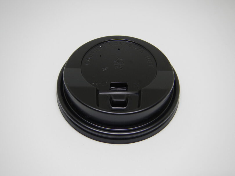 ขายส่ง ฝาแก้วพลาสติก แบบล็อค สำหรับ แก้วกาแฟ 8oz สีดำ : 1 ลัง - Image 1