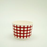 ขายส่ง ถ้วยไอศครีม กระดาษ 8oz ลายสก๊อต : 1 ลัง