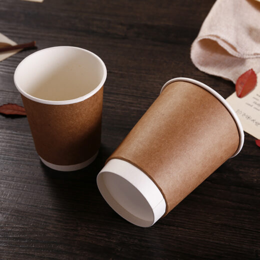 ขายส่ง แก้วกาแฟ กระดาษ 2 ชั้น Kraft double wall 8oz : 1 ลัง