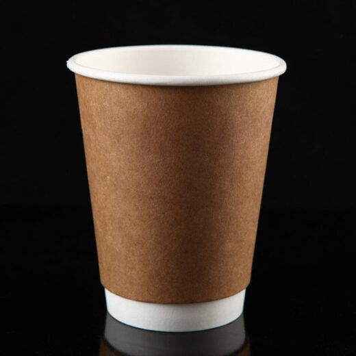 ขายส่ง แก้วกาแฟ กระดาษ 2 ชั้น Kraft double wall 12oz : 1 ลัง