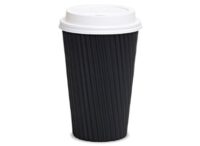 ขายส่ง แก้วกระดาษ Black ripple wall paper cup 16oz - Image 2