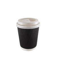 ขายส่ง แก้วกระดาษ Black ripple wall paper cup 8oz : 1 กล่อง - Image 5