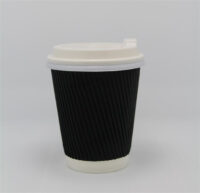 ขายส่ง แก้วกระดาษ Black ripple wall paper cup 8oz : 1 กล่อง - Image 4