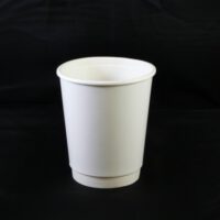 ขายส่ง แก้วกระดาษ 2 ชั้น สีขาว white double wall paper cup 8oz พร้อมฝา : 1 ลัง - Image 3