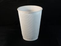 ขายส่ง แก้วกระดาษ White ripple wall paper cup 8oz : 1 กล่อง
