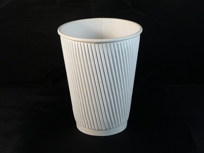 แก้วกระดาษ ripple wall 8oz ขายส่ง แก้วกระดาษ White ripple wall paper cup 8oz : 1 กล่อง - Image 1