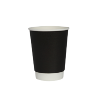 ขายส่ง แก้วกาแฟ กระดาษ 2 ชั้น Black double wall 8oz สีดำ : 1 ลัง