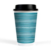 ขายส่ง แก้วกาแฟกระดาษ 2 ชั้น double wall cup 12oz สีฟ้า : 1 ลัง