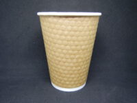 ขายส่ง แก้วกาแฟกระดาษ 2 ชั้น Kraft diamond wall 12oz : 1 ลัง
