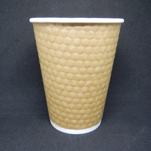 ขายส่ง แก้วกาแฟกระดาษ 2 ชั้น Kraft diamond wall 12oz : 1 ลัง