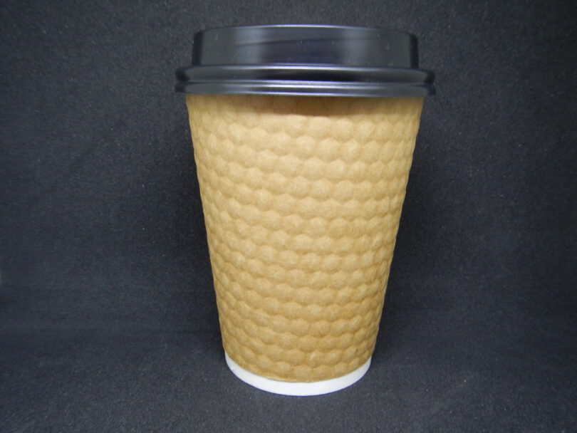 ถ้วยกระดาษ ขายส่ง แก้วกาแฟกระดาษ 2 ชั้น Kraft diamond wall 12oz : 1 ลัง - Image 3