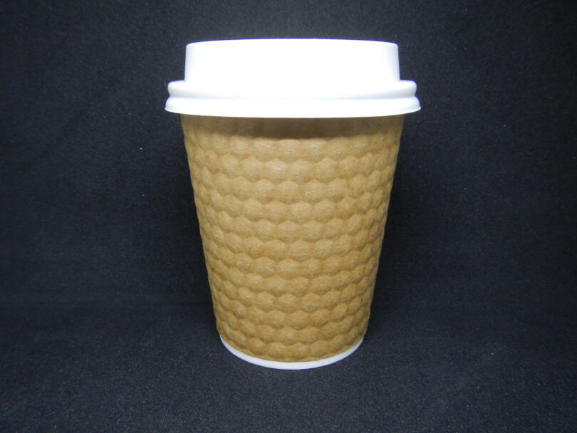 ขายส่ง แก้วกาแฟกระดาษ 2 ชั้น Kraft diamond wall 8oz : 1 ลัง - Image 3