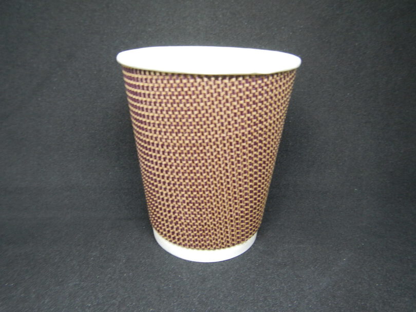 ขายส่ง แก้วกระดาษ สีน้ำตาล Brown ripple wall paper cup 8oz : 1 กล่อง - Image 2