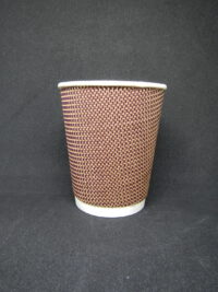 ขายส่ง แก้วกระดาษ สีน้ำตาล Brown ripple wall paper cup 8oz : 1 กล่อง