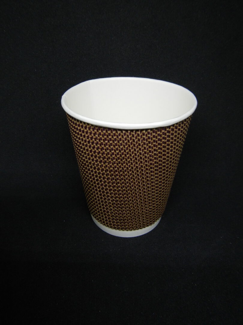 ขายส่ง แก้วกระดาษ สีน้ำตาล Brown ripple wall paper cup 8oz : 1 กล่อง - Image 3