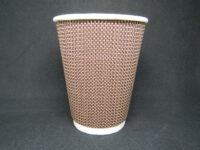 ขายส่ง แก้วกระดาษ สีน้ำตาล Brown ripple wall paper cup 12oz : 1 ลัง - Image 2