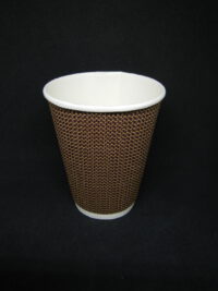 ขายส่ง แก้วกระดาษ สีน้ำตาล Brown ripple wall paper cup 12oz : 1 ลัง - Image 3