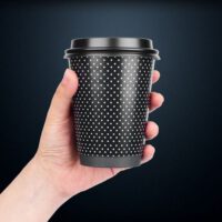 ขายส่ง แก้วกระดาษ 2 ชั้น แก้วกาแฟ double wall paper cup 8oz สีดำ ลายจุด : 1 ลัง - Image 2