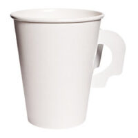 ขายส่ง แก้วกระดาษ single wall paper cup 8oz สีขาว มีหูจับ : 1 ลัง