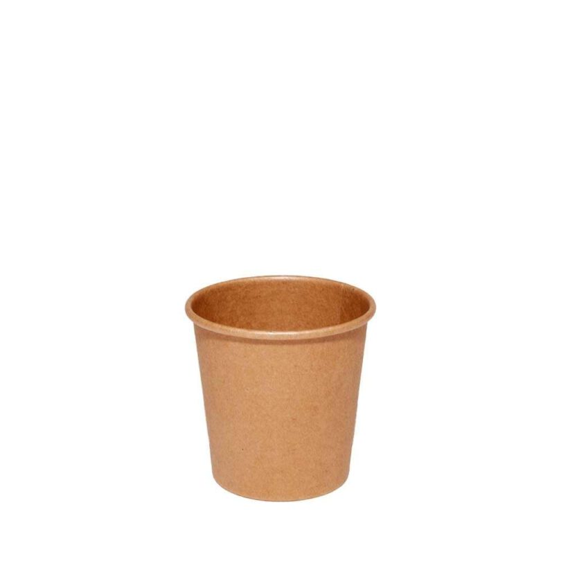 ขายส่ง แก้วกระดาษ kraft single wall paper cup 4oz : 1 ลัง - Image 1
