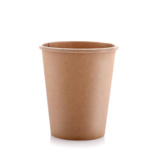 ขายส่ง แก้วกระดาษ single wall kraft paper cup 8oz : 1 ลัง