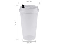 ขายส่ง แก้วพลาสติก PP เนื้อแข็ง พร้อมฝารุ่นใหม่ 16oz สีใส : 1 ลัง - Image 7