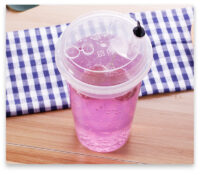 ขายส่ง แก้วพลาสติก PP เนื้อแข็ง พร้อมฝารุ่นใหม่ 16oz สีใส : 1 ลัง