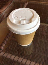 Promotion!! แก้วกระดาษ Kraft double wall paper cup 8oz : 500 ชุดพร้อมฝาขาว