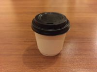 Promotion!! แก้วกระดาษ White double wall paper cup 4oz พร้อมฝาดำ