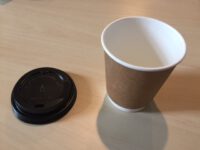 Promotion!! แก้วกระดาษ Kraft double wall paper cup 8oz : 1,000 ชุดพร้อมฝาดำ - Image 3
