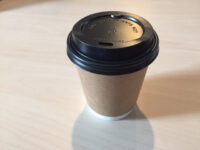 Promotion!! แก้วกระดาษ Kraft double wall paper cup 8oz : 1,000 ชุดพร้อมฝาดำ - Image 2