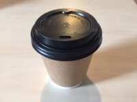 Promotion!! แก้วกระดาษ Kraft double wall paper cup 8oz : 1,000 ชุดพร้อมฝาดำ