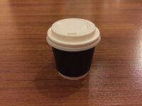 Promotion!! แก้วกระดาษ Black double wall paper cup 4oz พร้อมฝาขาว