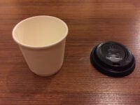 Promotion!! แก้วกระดาษ White double wall paper cup 4oz พร้อมฝาดำ - Image 2