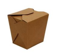 ขายส่ง ถ้วยกระดาษ ใส่บะหมี่ สีน้ำตาล 26oz kraft noodle square cup : 1 ลัง