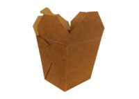 ขายส่ง ถ้วยกระดาษ ใส่บะหมี่ สีน้ำตาล 26oz kraft noodle square cup : 1 ลัง - Image 2