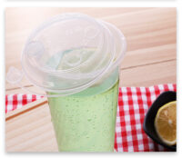 ขายส่ง แก้วพลาสติก PP เนื้อแข็ง ทรงกลม พร้อมฝารุ่นใหม่ 24oz สีใส : 1 ลัง - Image 3