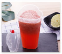 ขายส่ง แก้วพลาสติก PP เนื้อแข็ง ทรงหัวใจพร้อมฝา 16oz สีใส : 1 ลัง - Image 3