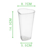 ขายส่ง แก้วพลาสติก PP เนื้อแข็ง ทรงหัวใจพร้อมฝา 16oz สีใส : 1 ลัง - Image 2