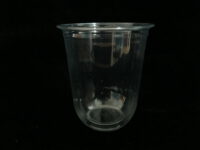 ขายส่ง แก้วพลาสติก Pet U plastic cup ทรงแคปซูล 16oz พร้อมฝาชาชีส เปิดครึ่ง : 1 ลัง - Image 2