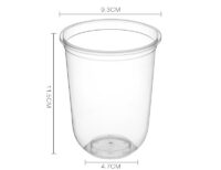 ขายส่ง แก้วพลาสติก PP เนื้อแข็ง ทรงแคปซูล พร้อมฝารุ่นใหม่ 16oz  : 1 ลัง ( ฝาใส, ขาว, ดำ ) - Image 9