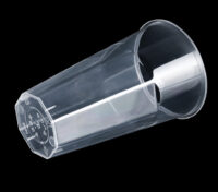 ขายส่ง แก้วพลาสติก PP เนื้อแข็ง ทรงแปดเหลี่ยม พร้อมฝารุ่นใหม่ 16oz  : 1 ลัง ( ฝาใส, ดำ, ขาว ) - Image 3