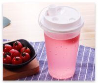 แก้วพลาสติก PP แข็ง 16 ออนซ์ พร้อมฝายกดื่ม เนื้อขุ่น - Image 2