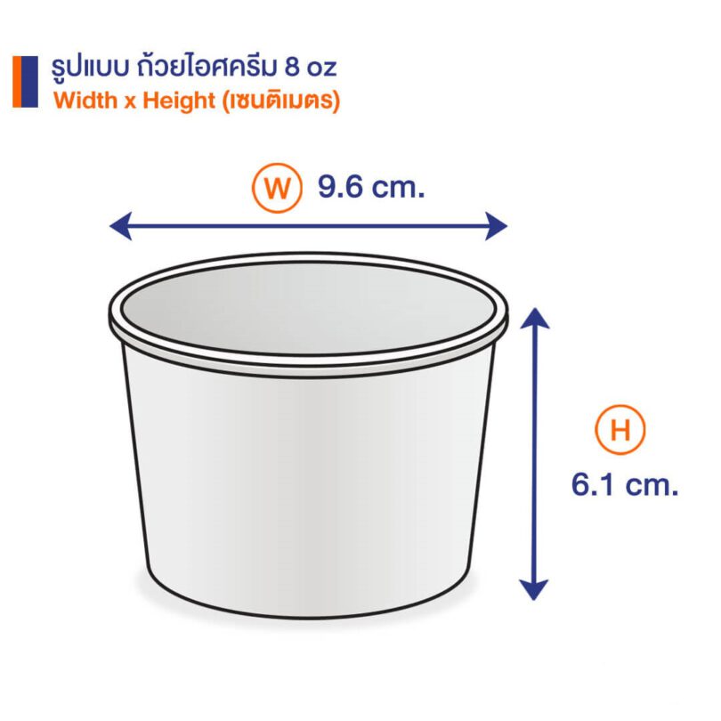 ถ้วยกระดาษ 8oz - 3 ขายส่ง ถ้วยกระดาษ หรือ ถ้วยซุป 8oz พร้อมฝาปิด : 1 ลัง - Image 3