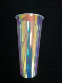 New!! ขายส่ง แก้วพลาสติก PP เนื้อแข็ง ทรงกลม สีเรนโบว์ 24oz พร้อมฝา : 1 ลัง - Image 3