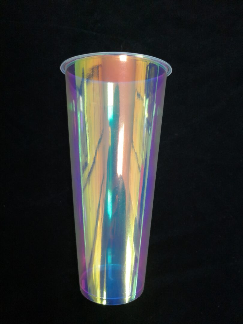 New!! ขายส่ง แก้วพลาสติก PP เนื้อแข็ง ทรงกลม สีเรนโบว์ 24oz พร้อมฝา : 1 ลัง - Image 3