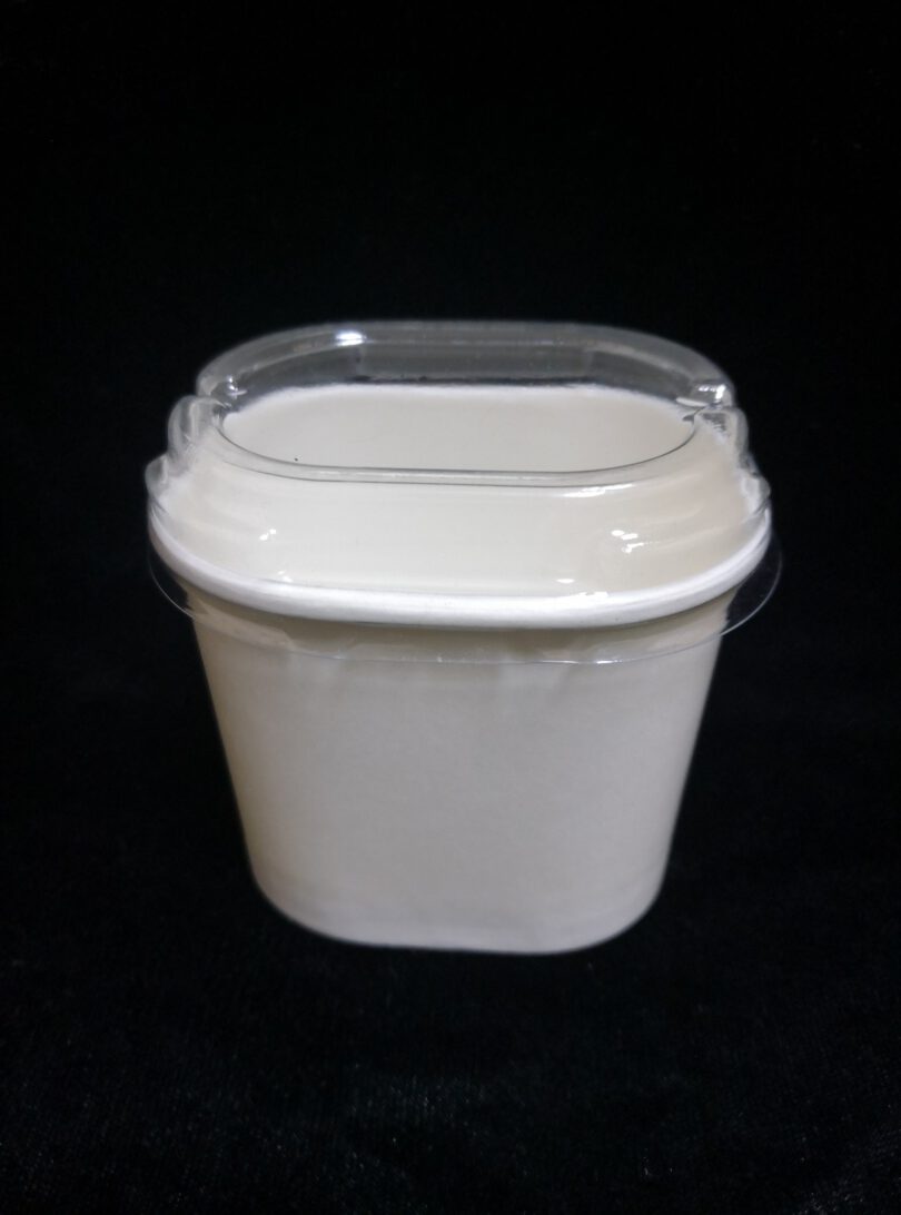 New!! ขายส่ง ถ้วยไอศครีม กระดาษ ทรงสี่เหลี่ยม พร้อมฝาใส 6oz : 1 ลัง - Image 2