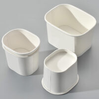 New!! ขายส่ง ถ้วยไอศครีม กระดาษ ทรงสี่เหลี่ยม พร้อมฝาใส 6oz : 1 ลัง